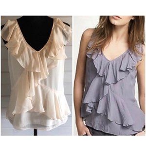 COPY - J.Crew Coralie CREAM Silk Ruffle Cami